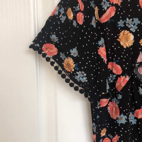 Black and floral dress with LOTS of detail! - Picture 4 of 6